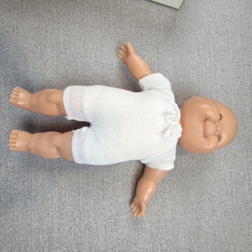 Vintage Gotz Puppe Baby Girl Doll‎ Pink Suit Brown Eyes 16